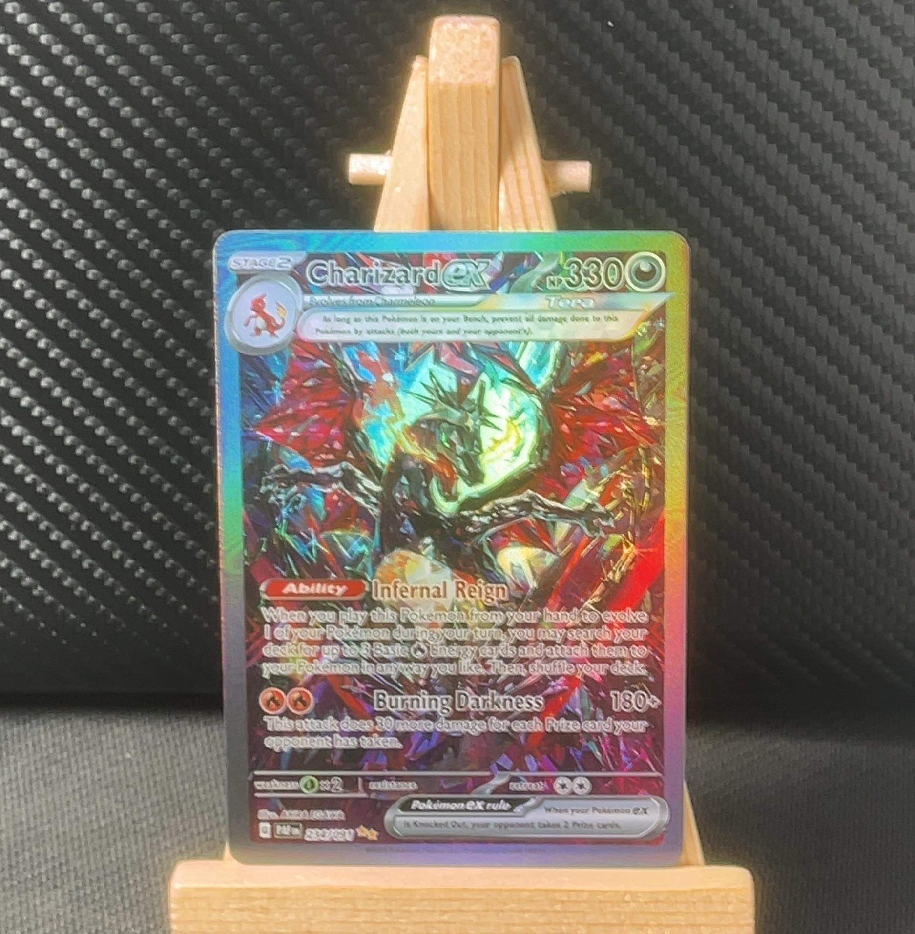 Foil detail of Charizard ex — Paldean Fates 234/091