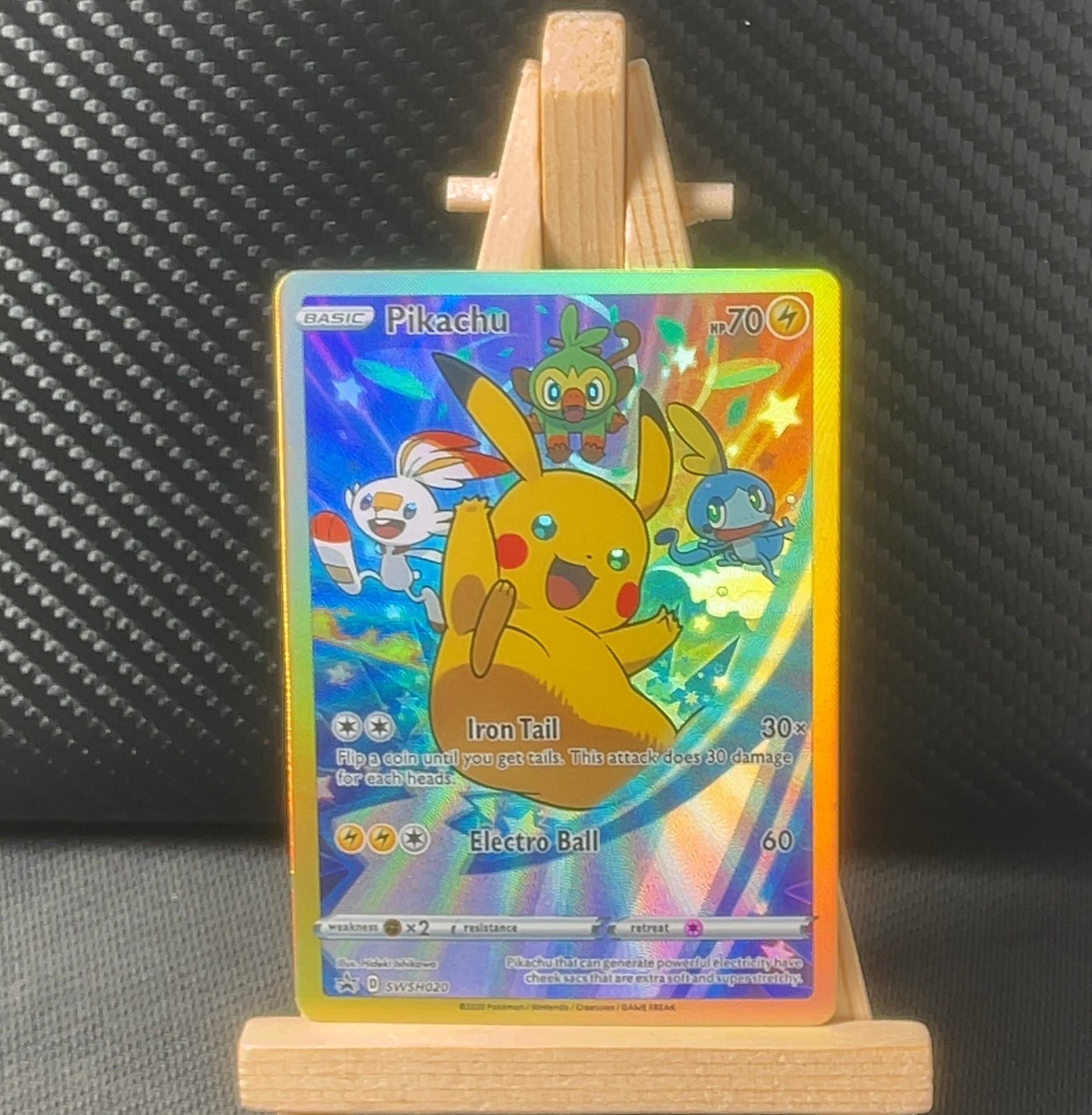 Foil detail of Pikachu — SWSH Black Star Promos SWSH020