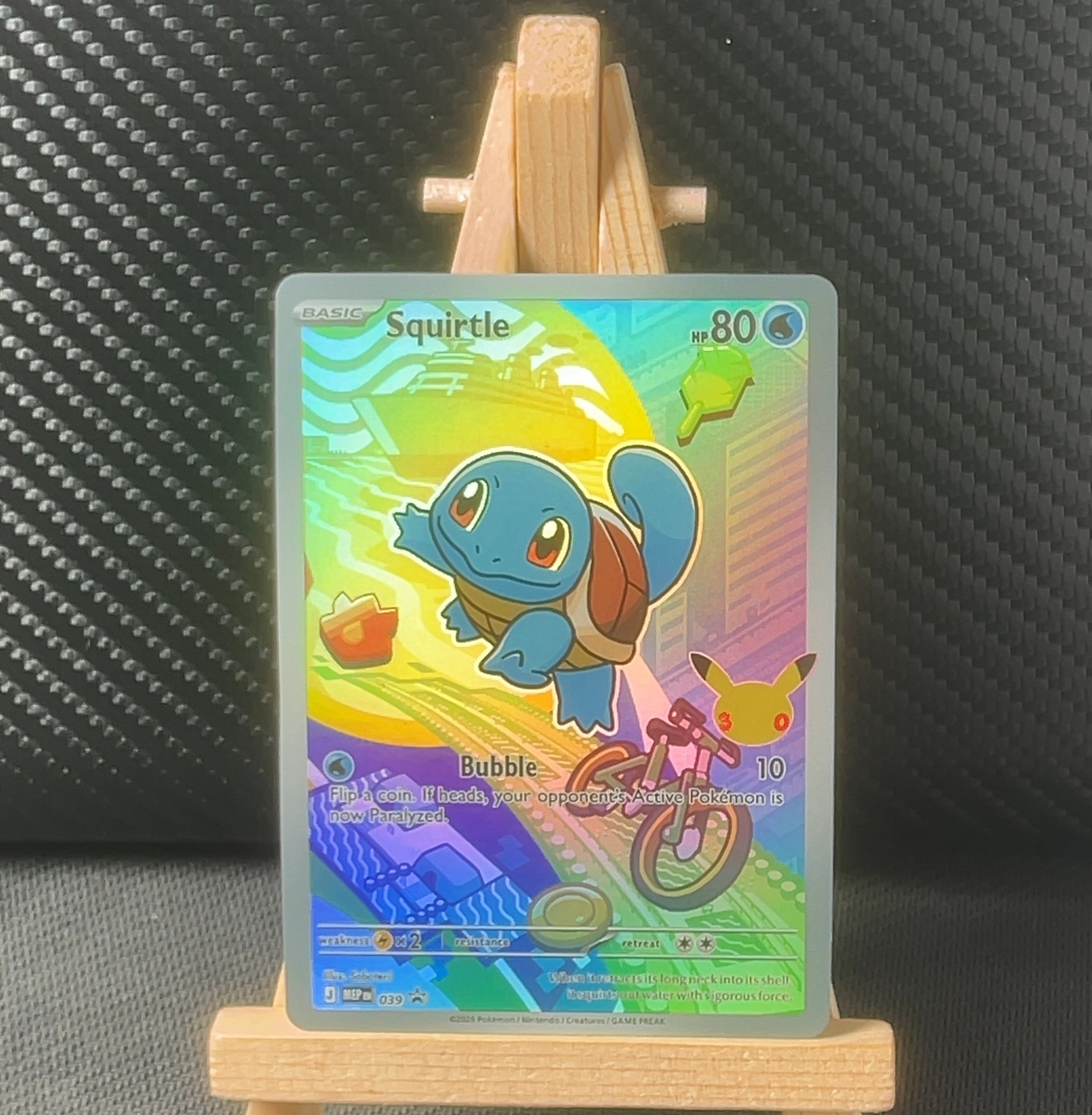 Foil detail of Squirtle — Mega Evolution Promos 039